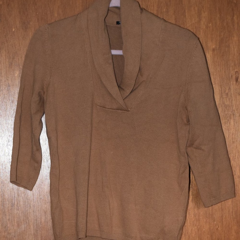 Talbots Petite Crossover V-neck Pullover Sweater, Size Medium (P)